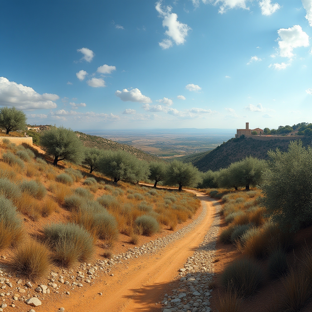 Paesaggio pugliese con ulivi e vegetazione mediterranea tipica del Salento